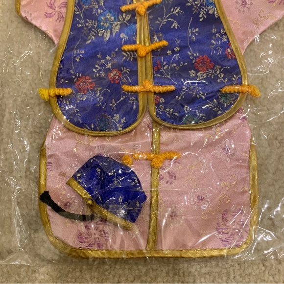Chinese Asian Long Dress Cheongsam Qipao Lot of 2 Wine Drink Bottle Cover Hat - Picture 12 of 16